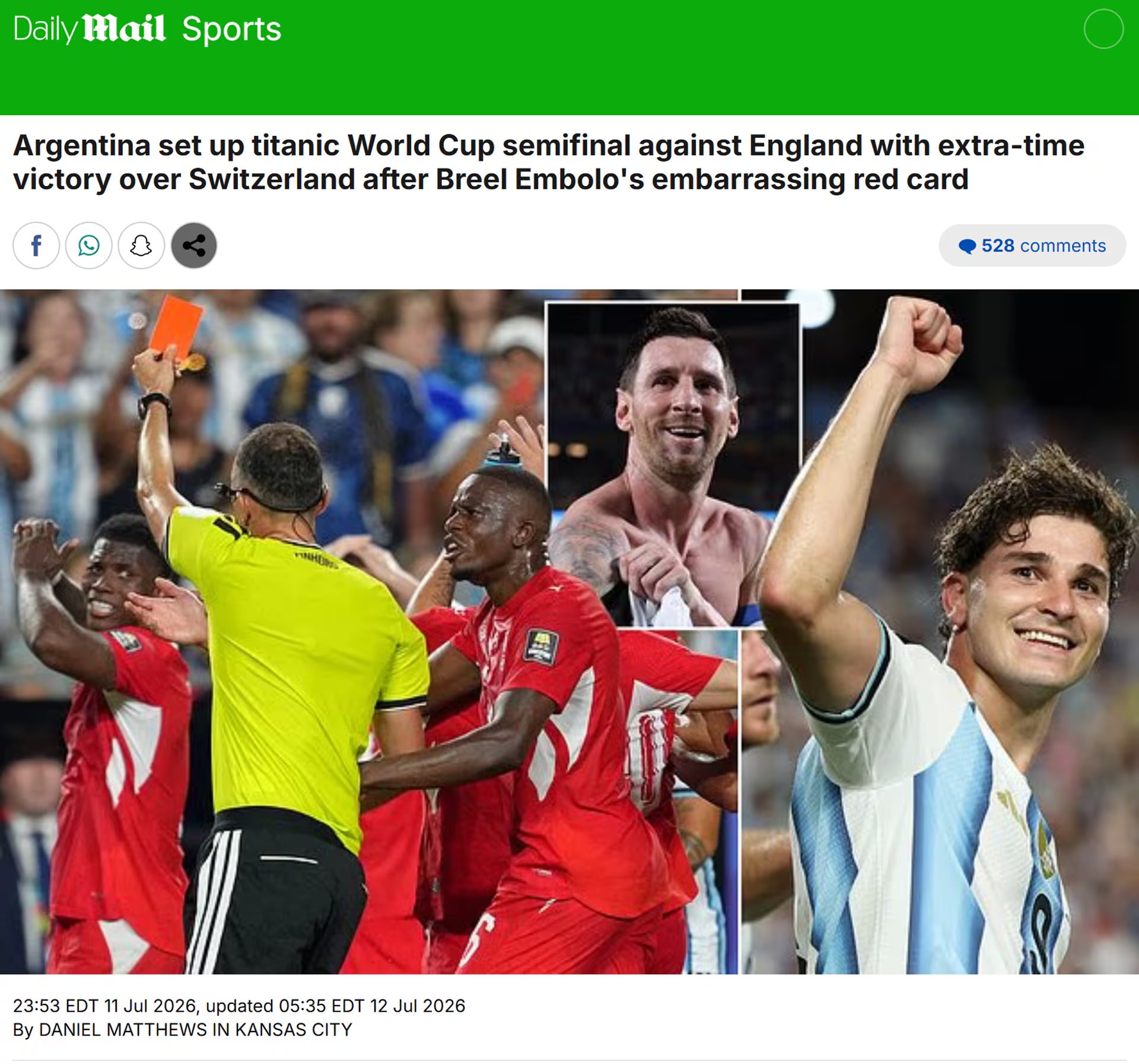 La portada de DailyMail 