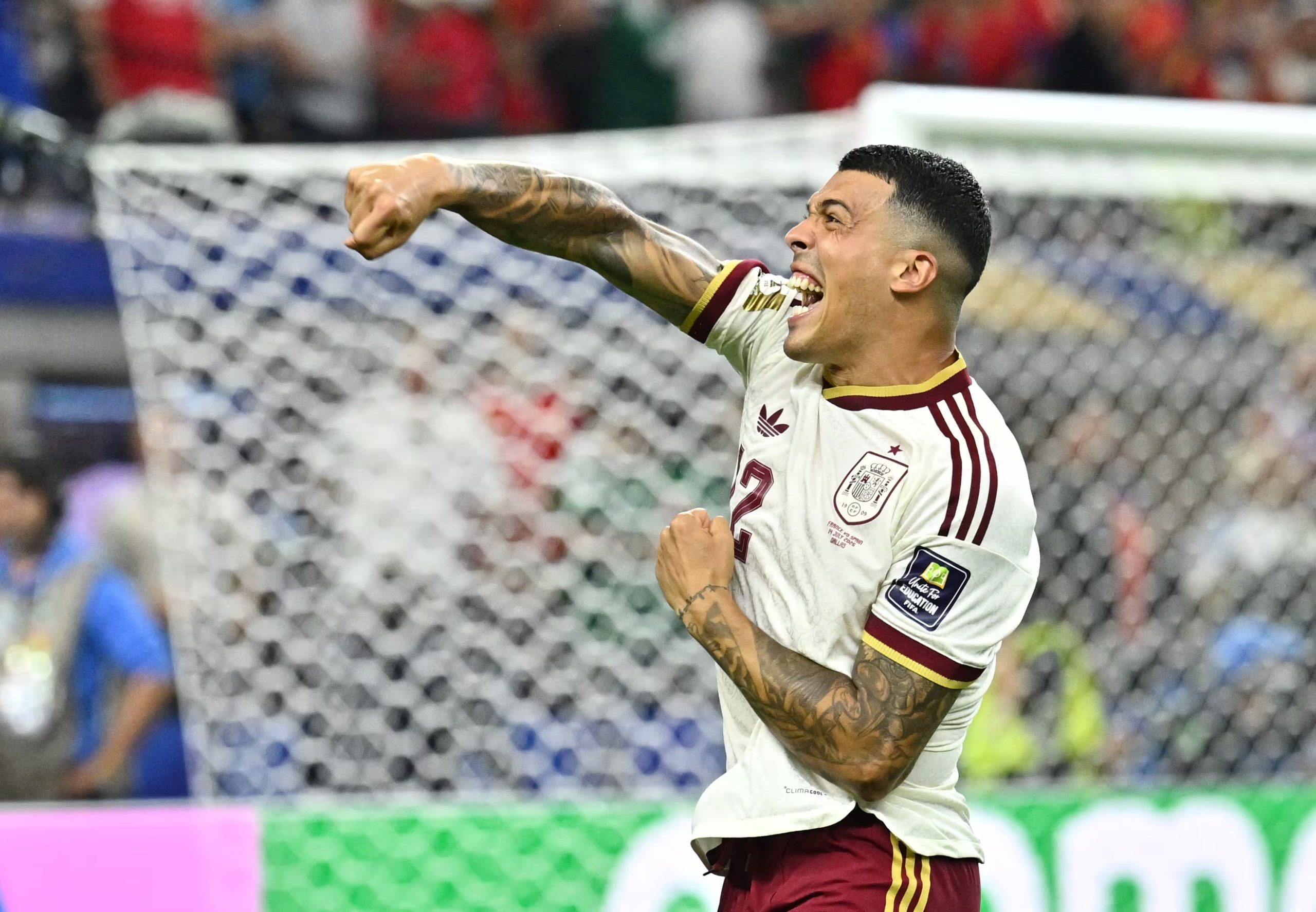 Pedro Porro tras su gol a Francia en el Mundial 2026 (REUTERS/Hannah Mckay)