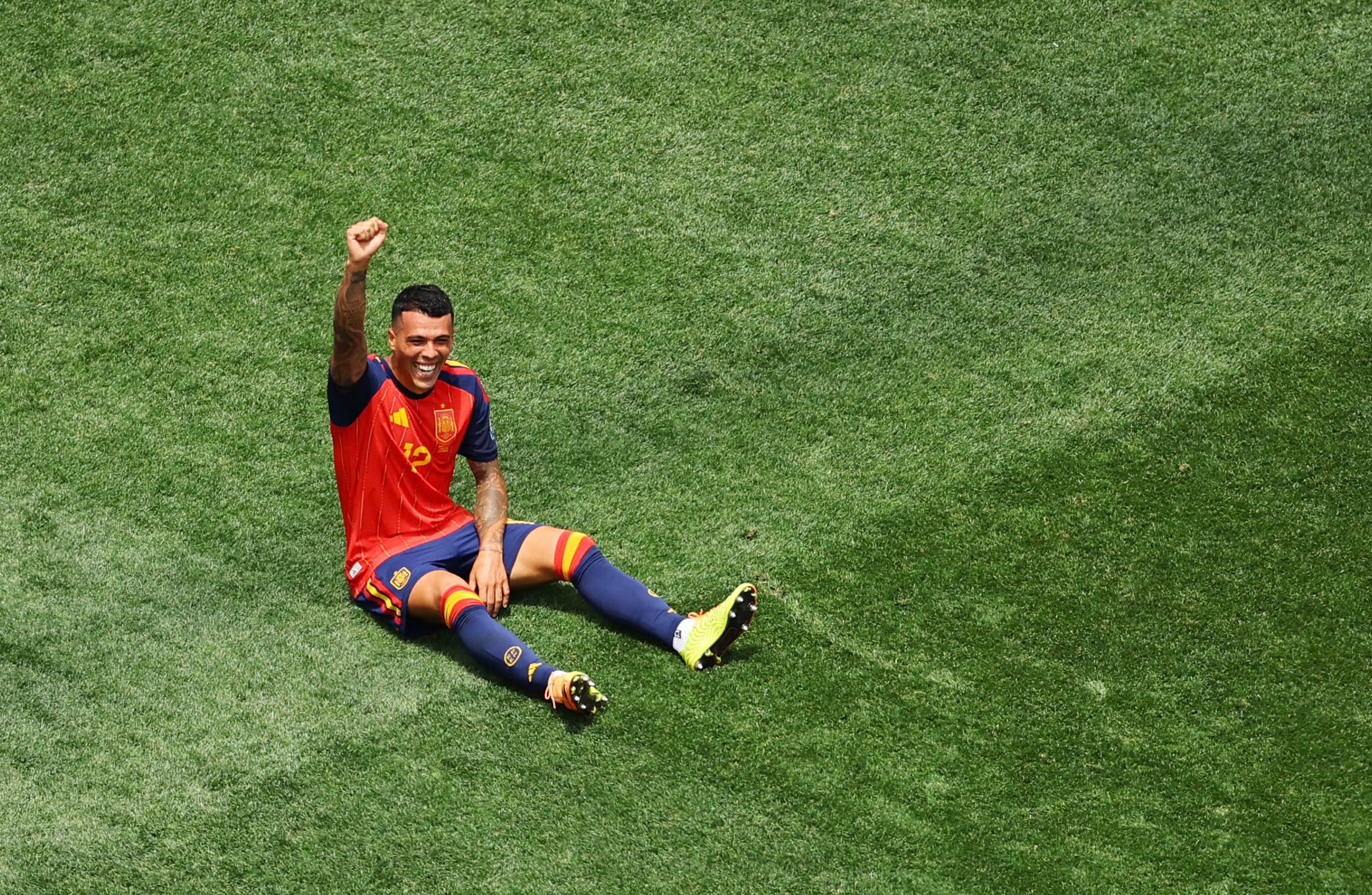 Pedro Porro tras marcar ante Austria (REUTERS/Daniel Cole)
