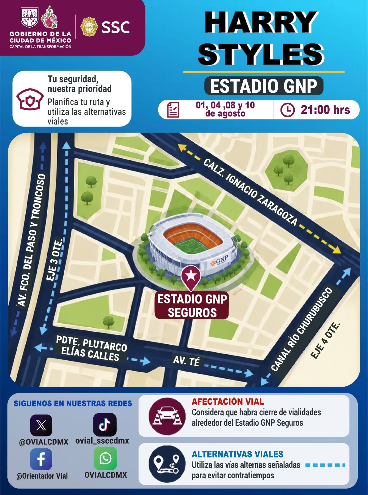 Operativo listo para los conciertos de Harry Styles en CDMX (ssc)