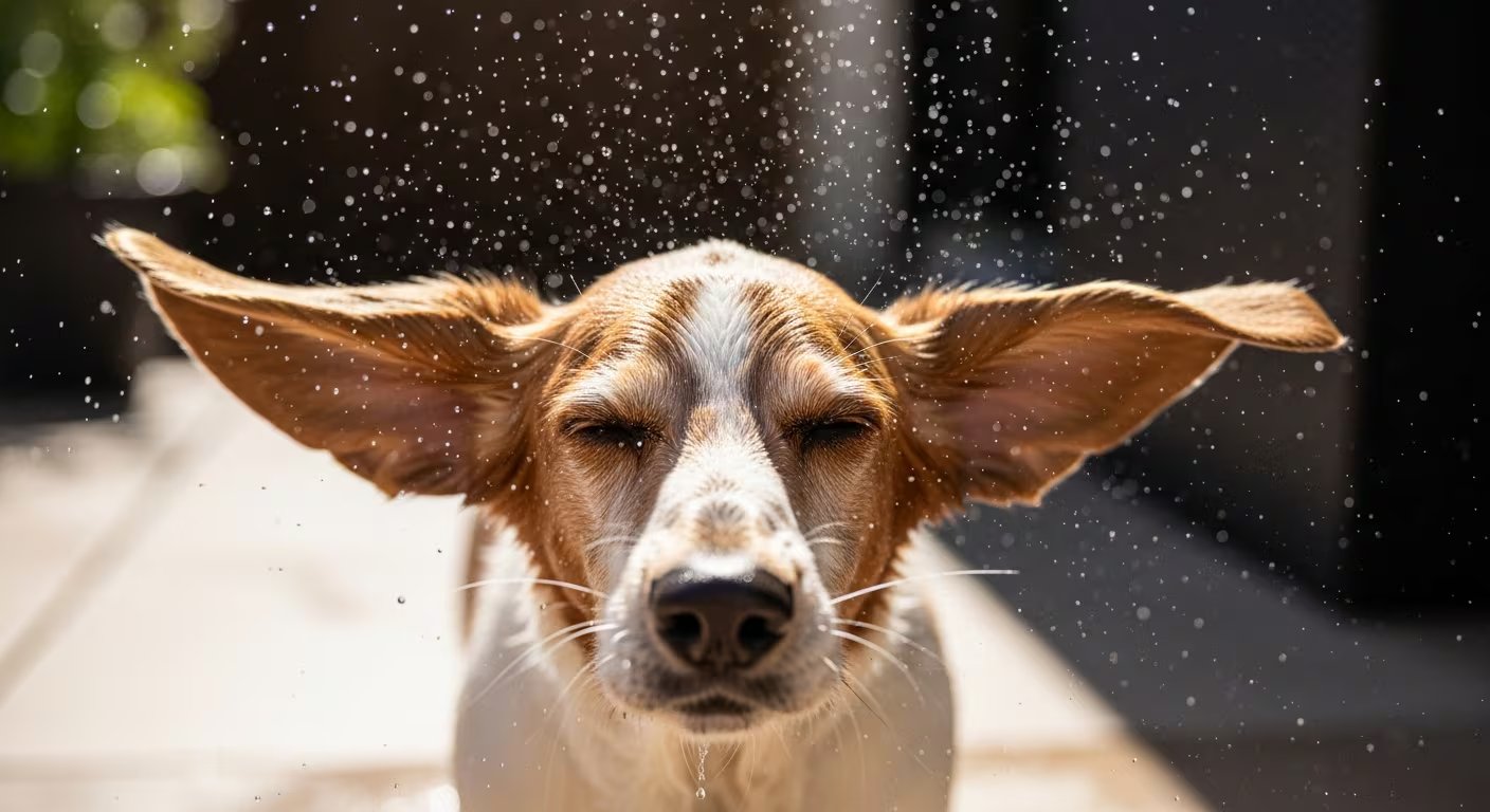 Los perros y gatos sacuden la cabeza para eliminar agua, suciedad, insectos o partículas de comida (Imagen Ilustrativa Infobae)