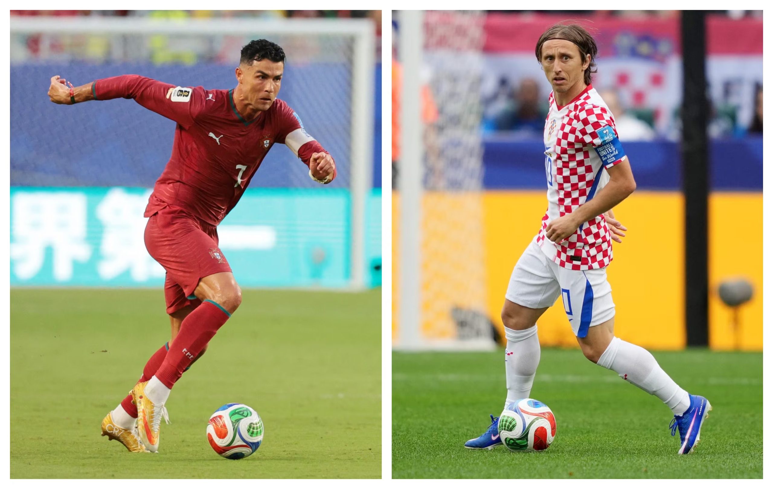 Cristiano Ronaldo sueña con su primera final de la Copa del Mundo, mientras que Modrić quiere repetir lo hecho en Rusia 2018. Crédito Sam Navarro Imagn Images/REUTERS- James Lang/REUTERS