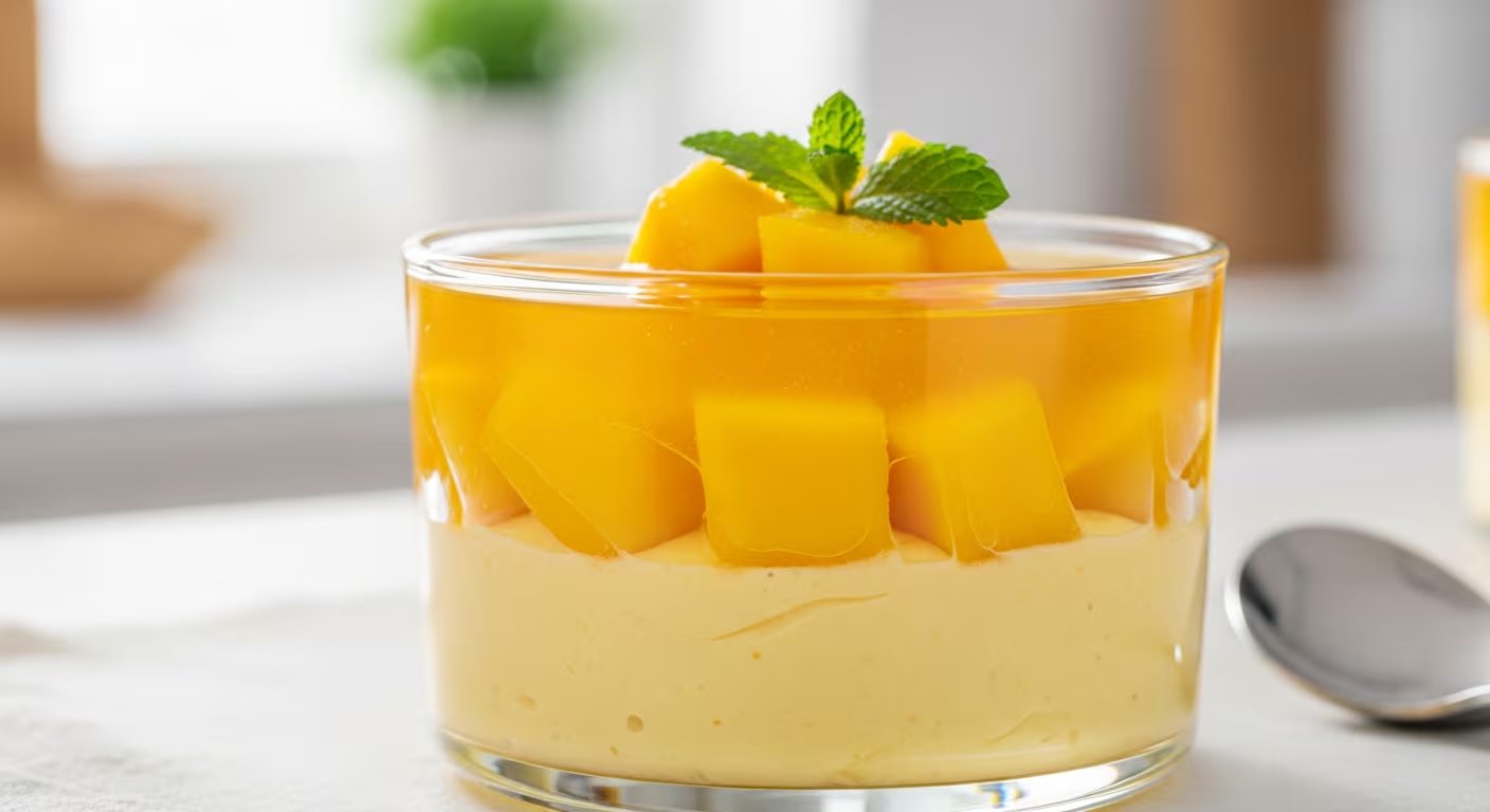 El uso de mango maduro ayuda a lograr el equilibrio entre dulzor y frescura en este postre ligero y refrescante. - (Imagen Ilustrativa Infobae)