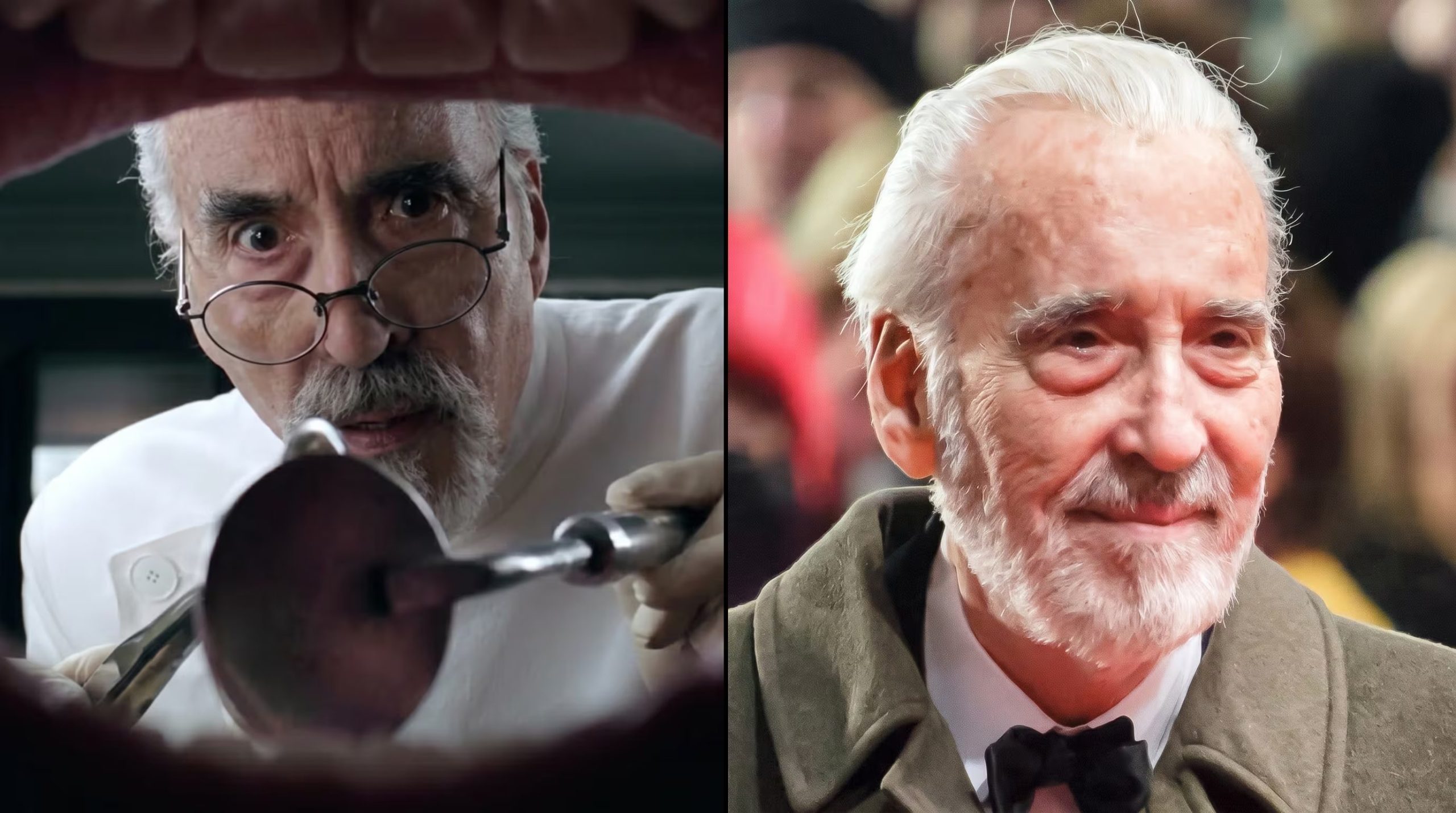 Christopher Lee encarnó al Dr. Wonka en