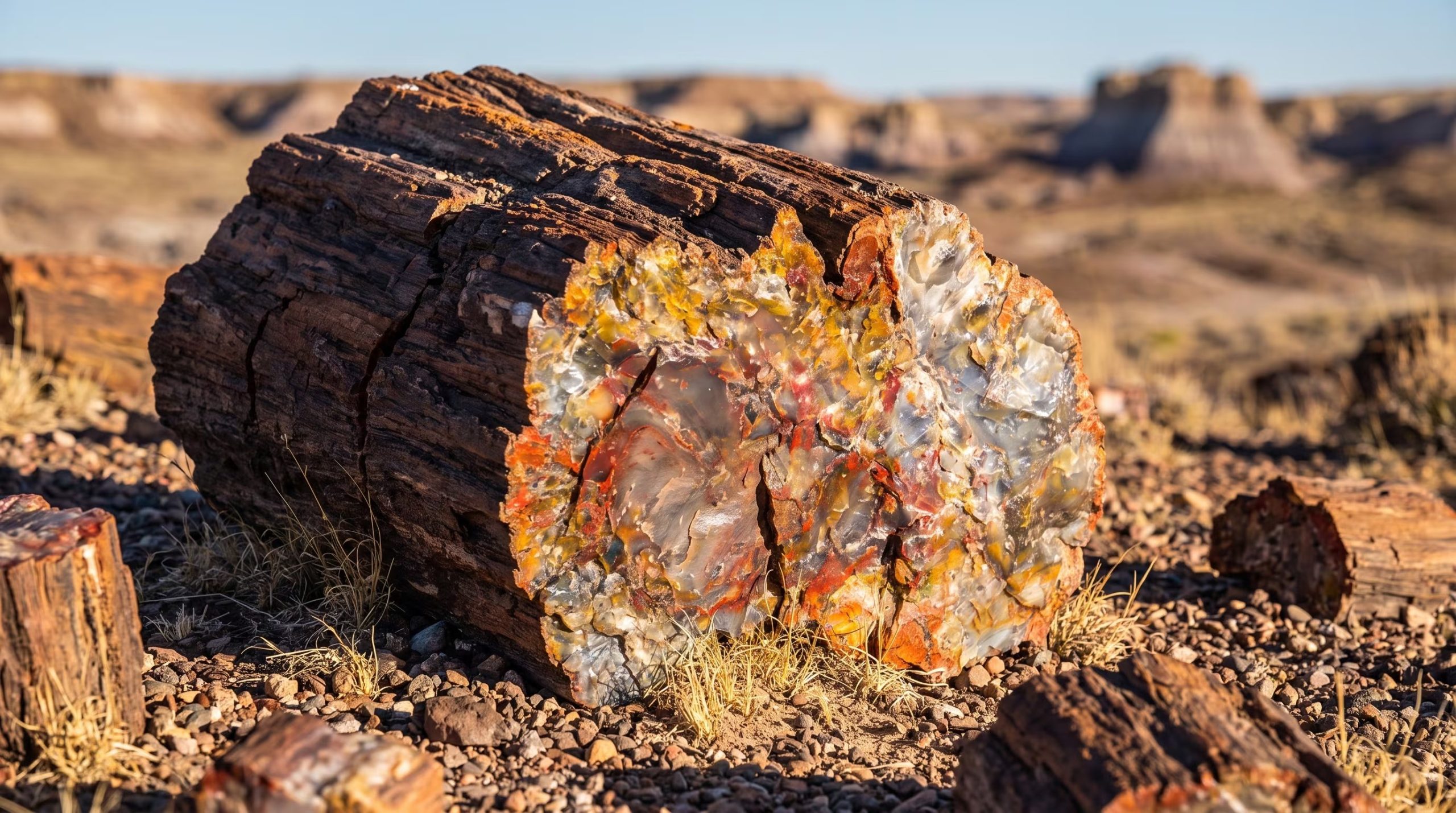 La silicificación reemplaza componentes originales de la madera por minerales de sílice, como el cuarzo (Imagen Ilustrativa Infobae)