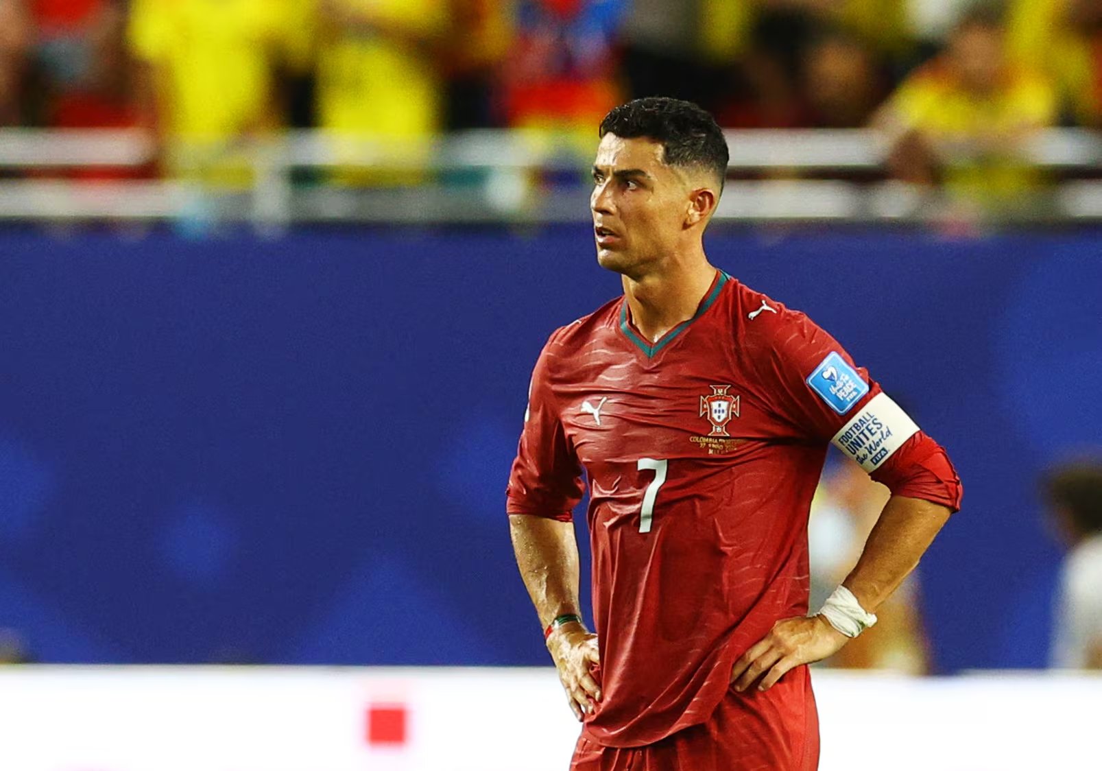 Uno de los récords de Cristiano Ronaldo es ser el primer jugador en marcar gol en seis mundiales - crédito Nathan Ray Seebeck/IMAGN IMAGES vía Reuters