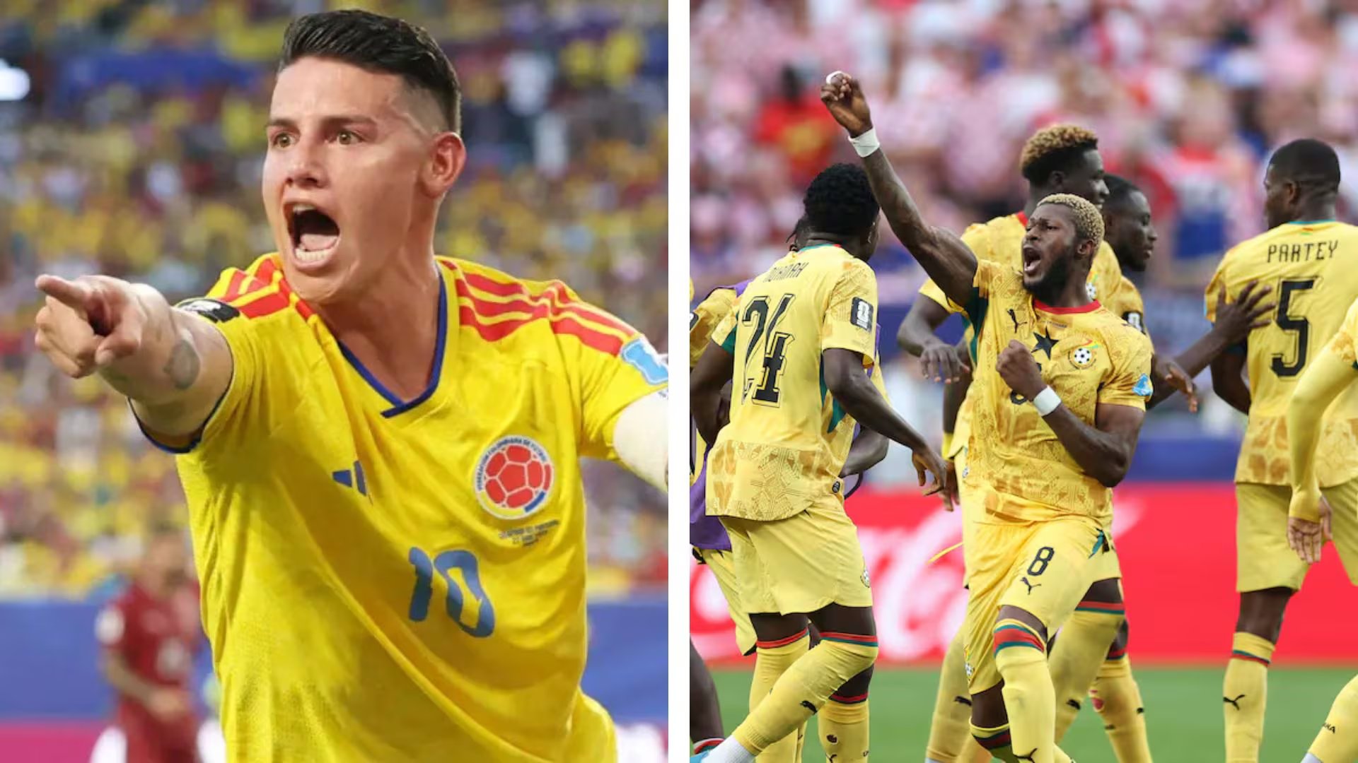 Colombia y Ghana se enfrentarán este 3 de julio a partir de las 8:30 p.m. por los dieciseisavos de final de la Copa del Mundo 2026 - crédito AFP