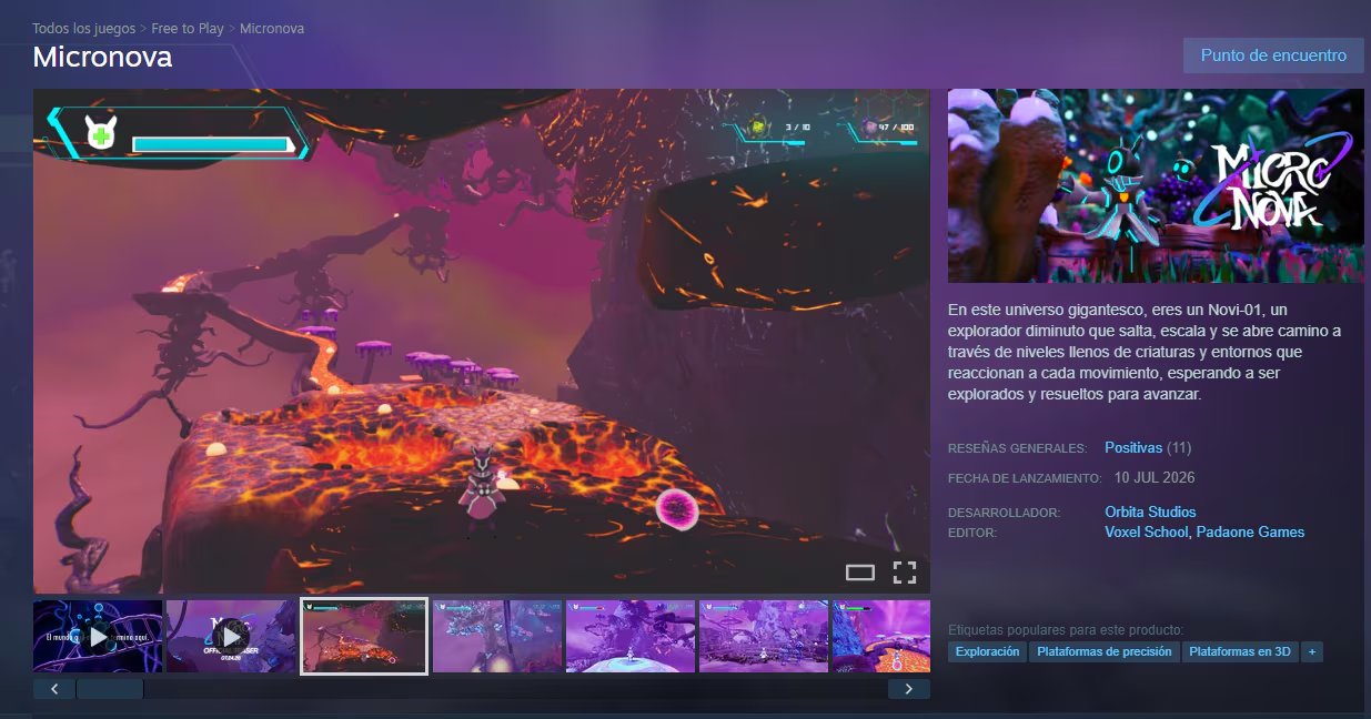 Juego de acción en el que el jugador controla a Novi-01, un explorador diminuto en un ecosistema microscópico. (Steam)