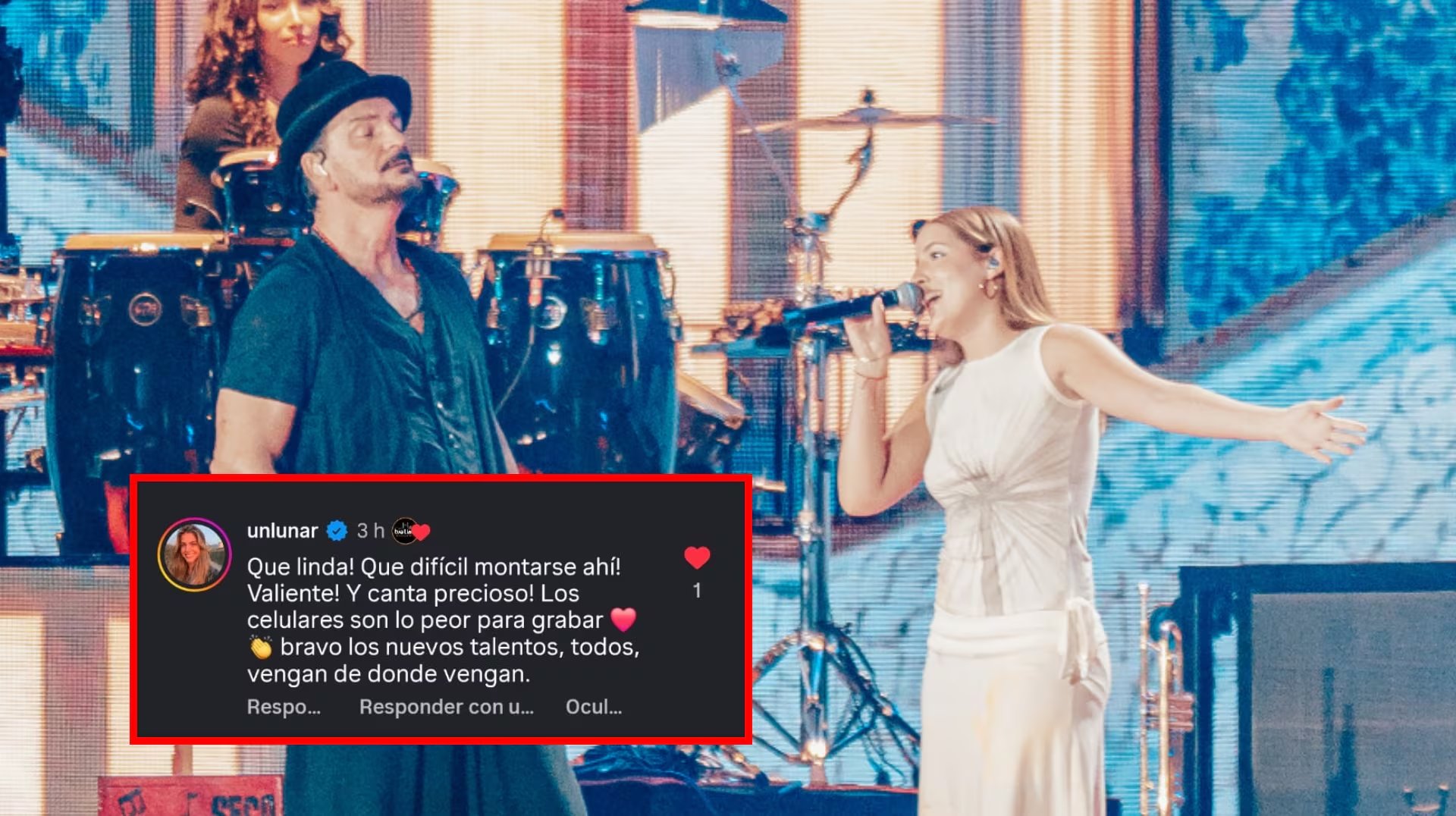 Abril Zignago interpreta “Fuiste tú” junto a Ricardo Arjona en el Estadio Nacional de Lima, marcando su primera aparición ante una multitudinaria audiencia.