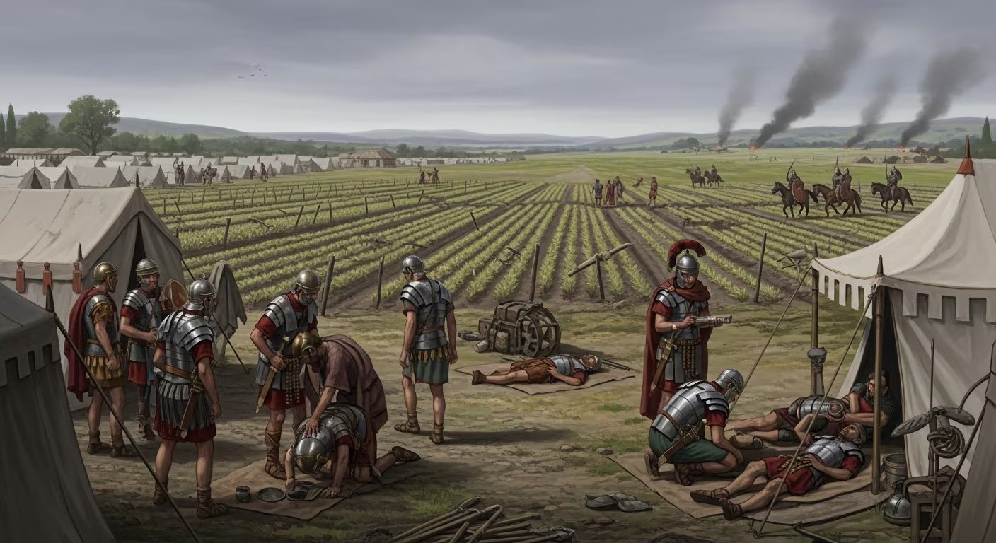 La epidemia dejó sin campesinos ni legionarios al Imperio romano, facilitó los ataques de Sapor I y de los godos y profundizó la anarquía militar (Imagen Ilustrativa Infobae)