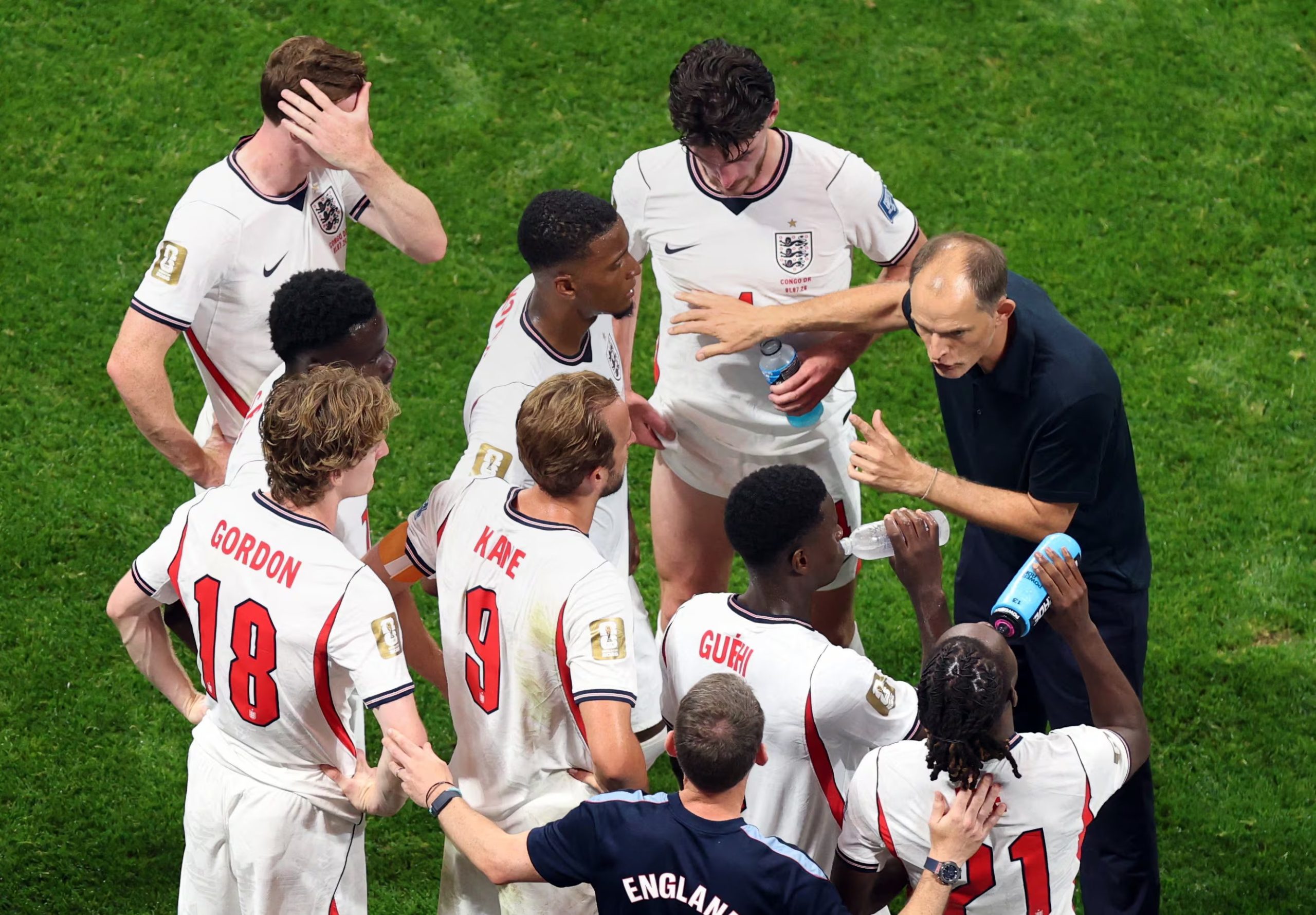 Thomas Tuchel, técnico de Inglaterra, reconoció que el partido ante RD Congo fue una lección para sus jugadores - crédito Siphiwe Sibeko/REUTERS