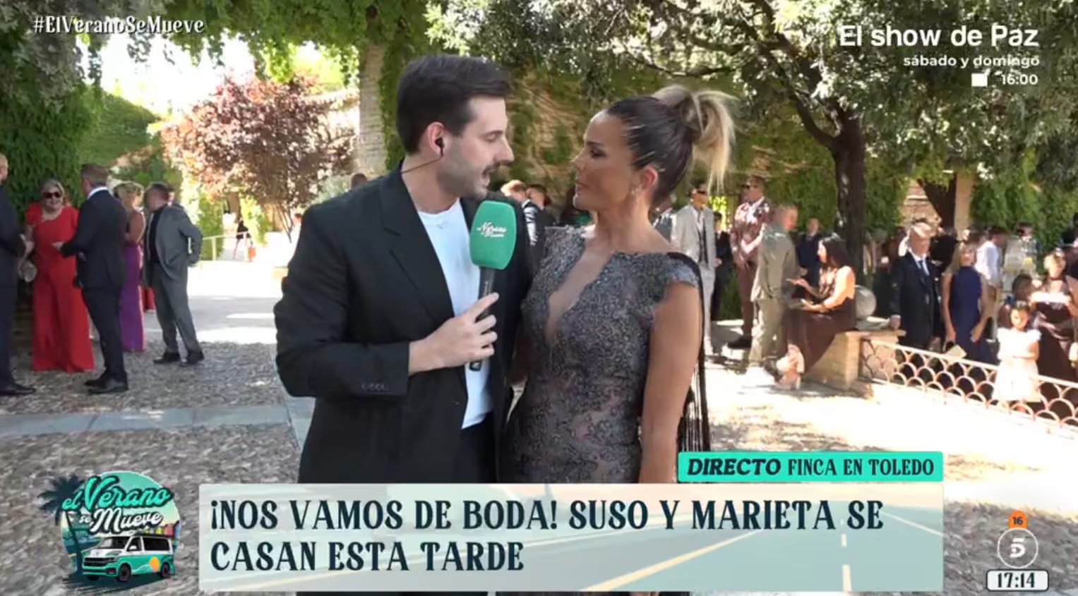 Marta López en la boda de Suso y Marieta (Mediaset España)