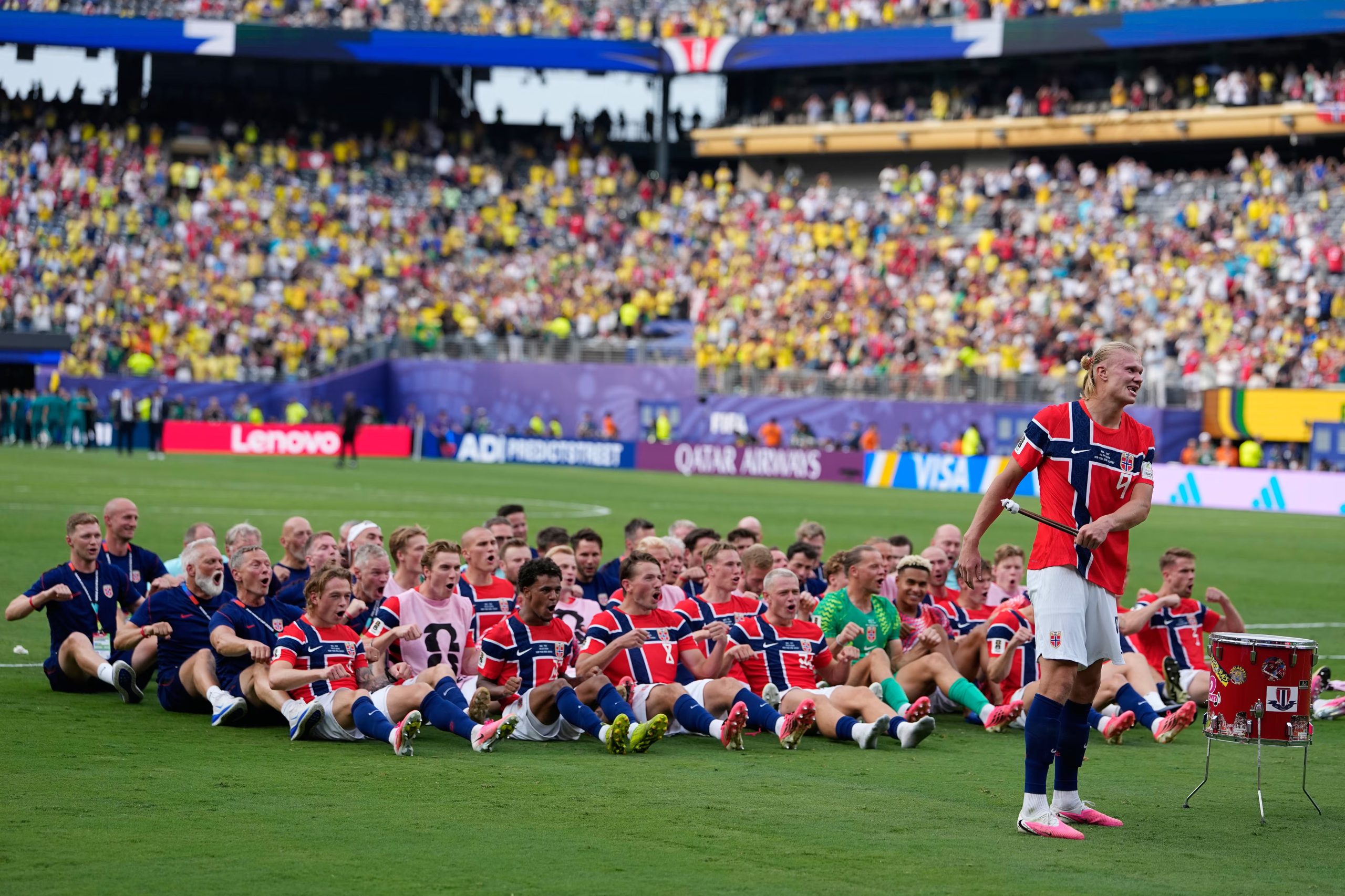 Noruega se impuso por 2-1 ante Brasil (AP Foto/Frank Franklin II)