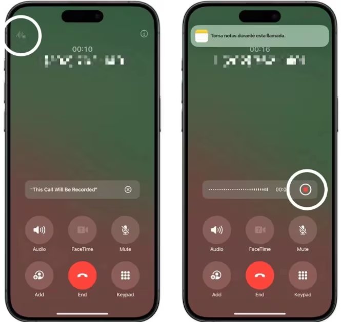 El grabador de llamadas en iPhone se encuentra integrado en Apple Intelligence y no está disponible en todas las regiones.