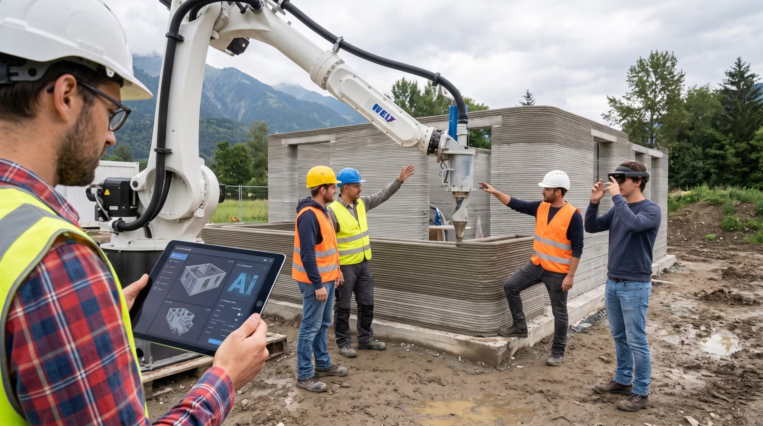 El proceso de impresión 3D en construcción parte de un diseño digital en software CAD y utiliza hormigón, polímeros o compuestos de cemento capa por capa. (Imagen Ilustrativa Infobae)