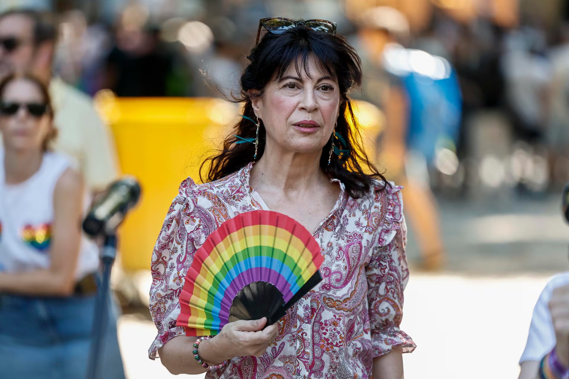 La ministra de Igualdad, Ana Redondo, durante la manifestación del Orgullo 2026. (EFE/Sergio Pérez)