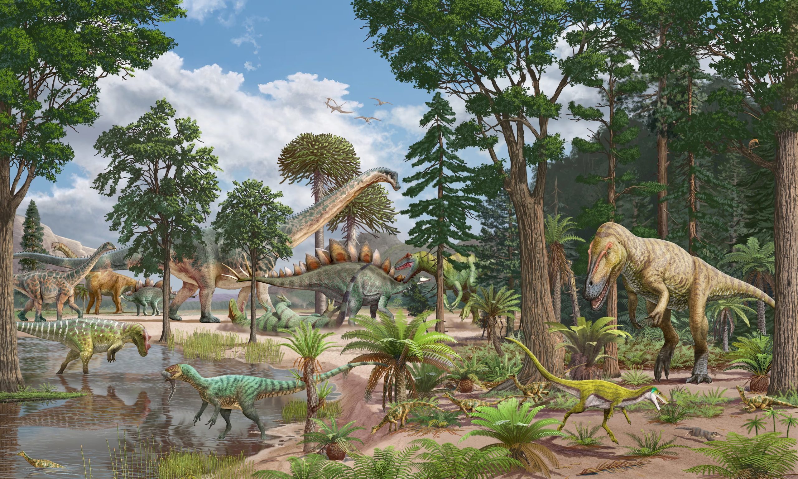La abundancia de crías de saurópodos sostuvo la supervivencia y la alta densidad de los grandes carnívoros en la cadena trófica del Jurásico (REUTERS)