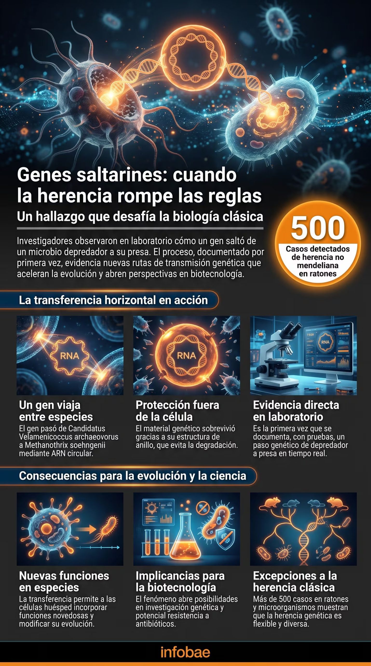 Jens Harder afirmó que la estabilidad del ARN intrónico en forma de anillo es una característica distintiva de esta transferencia genética - (Imagen Ilustrativa Infobae)