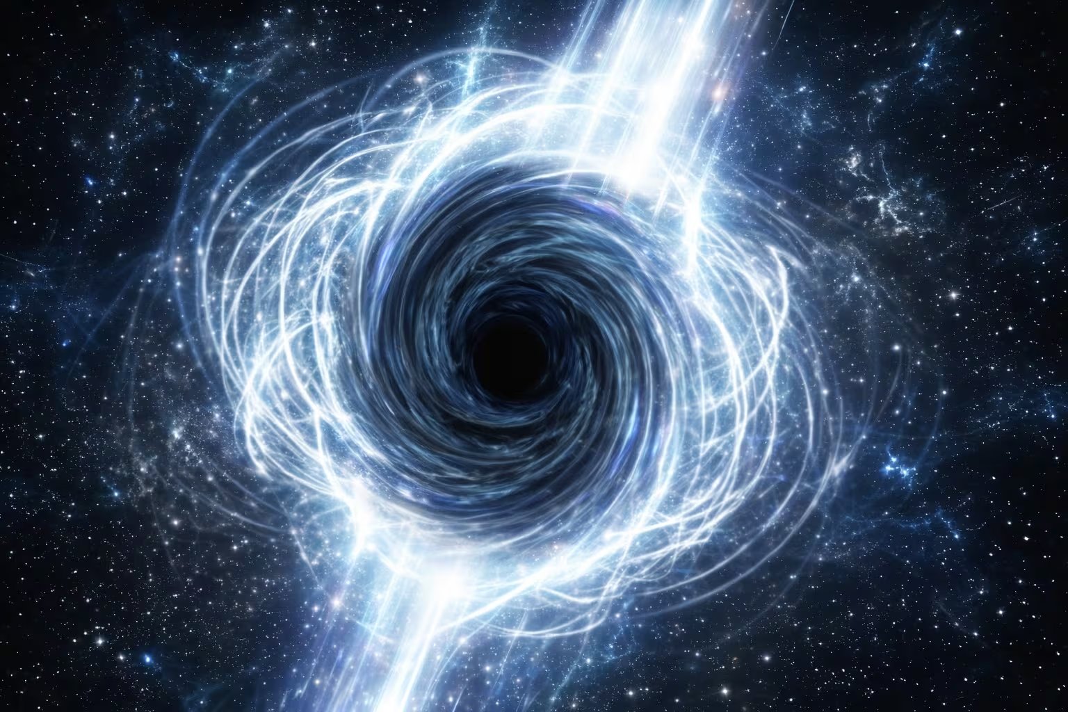 Los eventos de disrupción de marea permiten detectar agujeros negros supermasivos menos luminosos, cuyo brillo suele ser difícil de observar por su menor tasa de acreción (Imagen Ilustrativa Infobae)