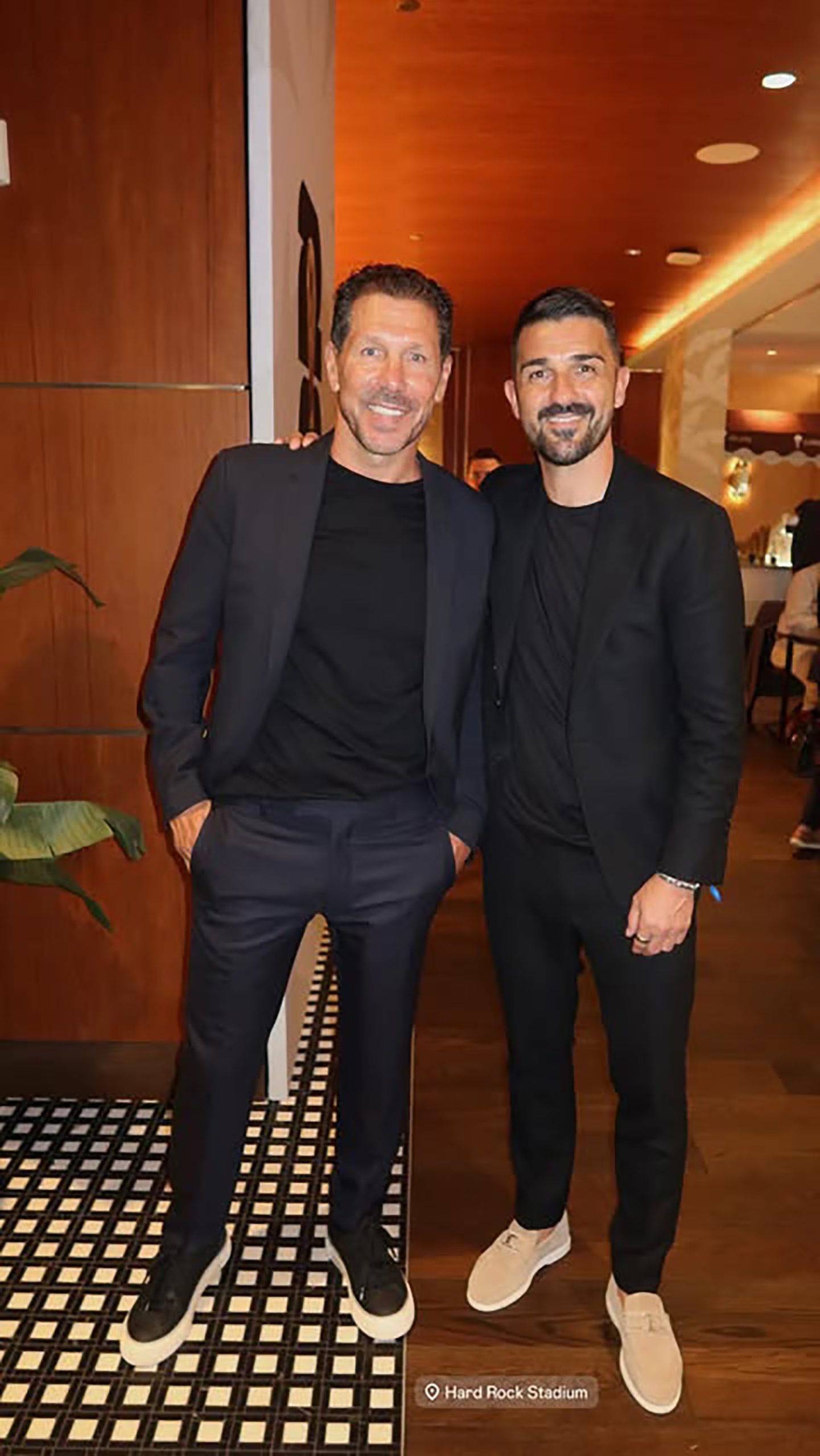 El español David Villa, otro de los presentes en los palcos