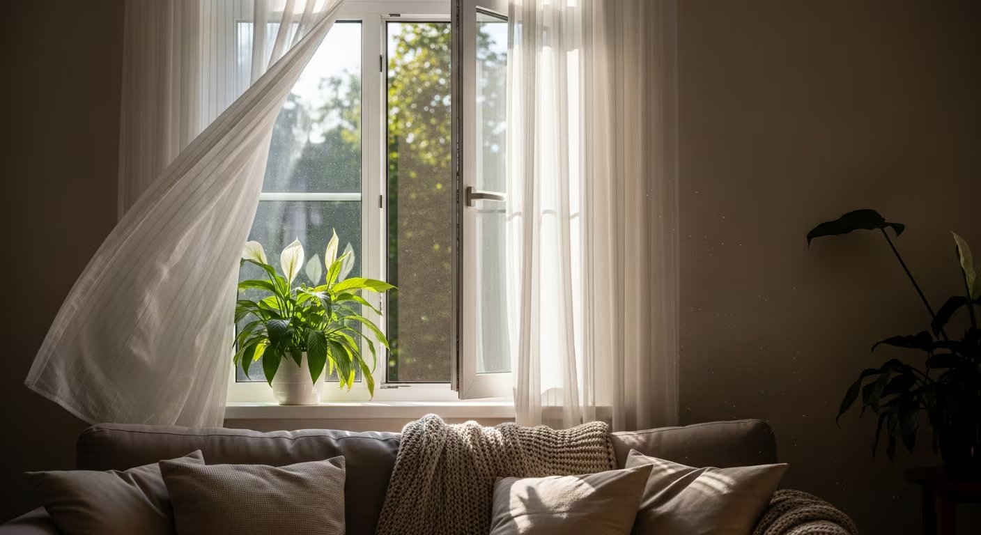 Abrir ventanas en lados opuestos del hogar genera una corriente que el aire estancado no puede producir por sí solo. (Imagen Ilustrativa Infobae)