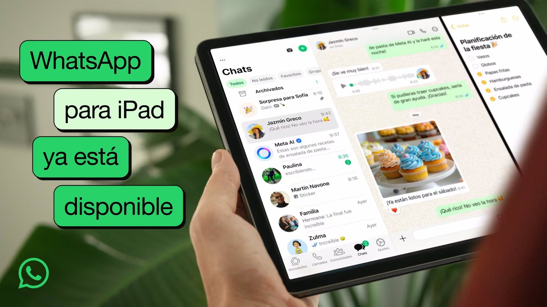 WhatsApp ya se puede descargar desde el iPad y tener una cuenta. (Meta)
