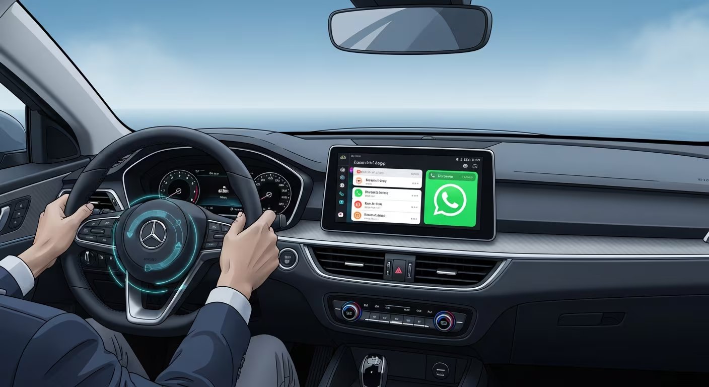Meta rediseñó la integración con Apple CarPlay y Android Auto a WhatsApp. (Imagen Ilustrativa Infobae)