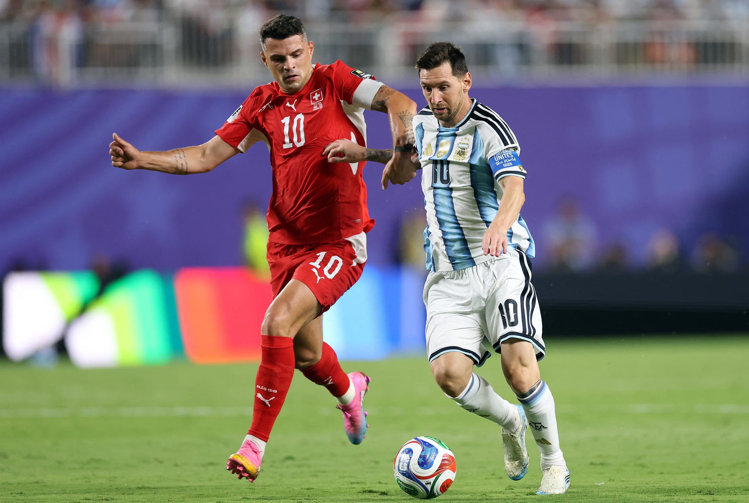 La selección de Suiza cerró su participación en el Mundial tras la derrota 3-1 frente a Argentina (Photo by Carl Recine / GETTY IMAGES NORTH AMERICA / Getty Images via AFP)