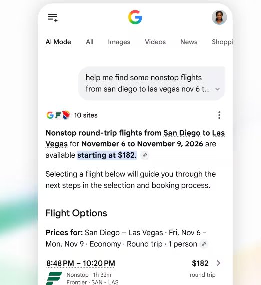 El Modo IA de Google ahora permitirá rastraer el precio de los vuelos. (Google)