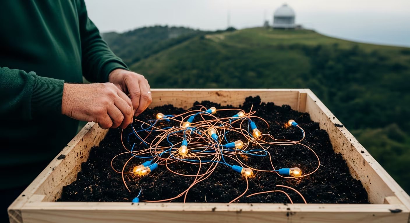 Las 800 luces LED se alimentan con un sistema de baja potencia instalado en una colina japonesa (Imagen Ilustrativa Infobae)
