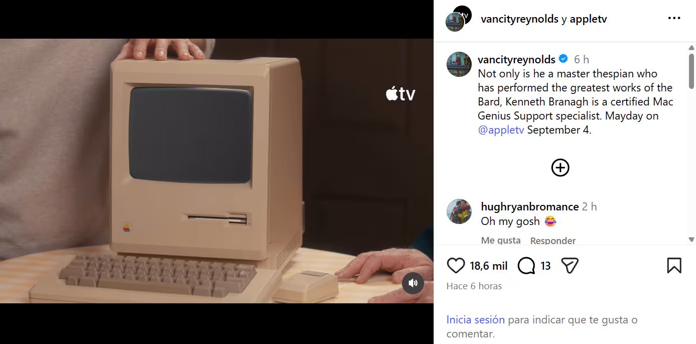 Apple TV une nostalgia tecnológica y cine con el Macintosh original en el avance de Mayday.
(Captura Instagram Apple TV)