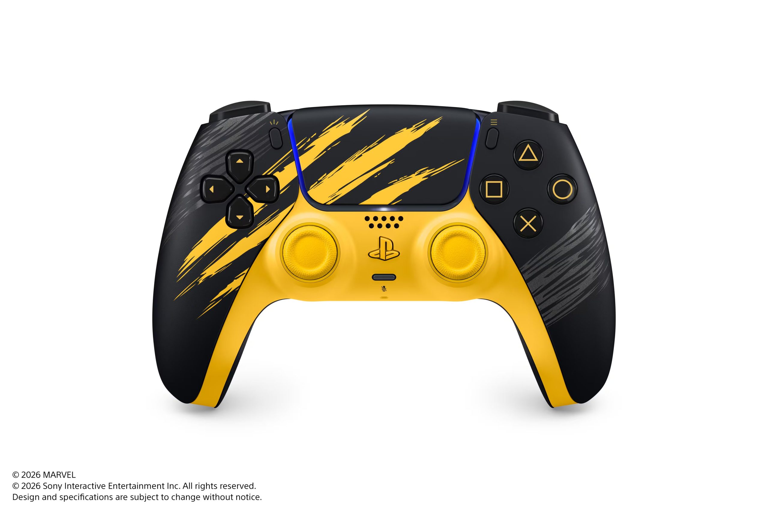 El bundle de la PS5 edición Wolverine incluye la consola Digital Edition, cubiertas Battle Yellow, un control DualSense a juego y un código digital del videojuego.