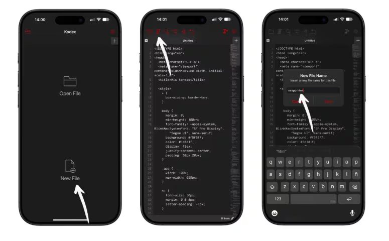 Usa la aplicación Kodex para probar el código entregado por ChatGPT. (Applesfera)