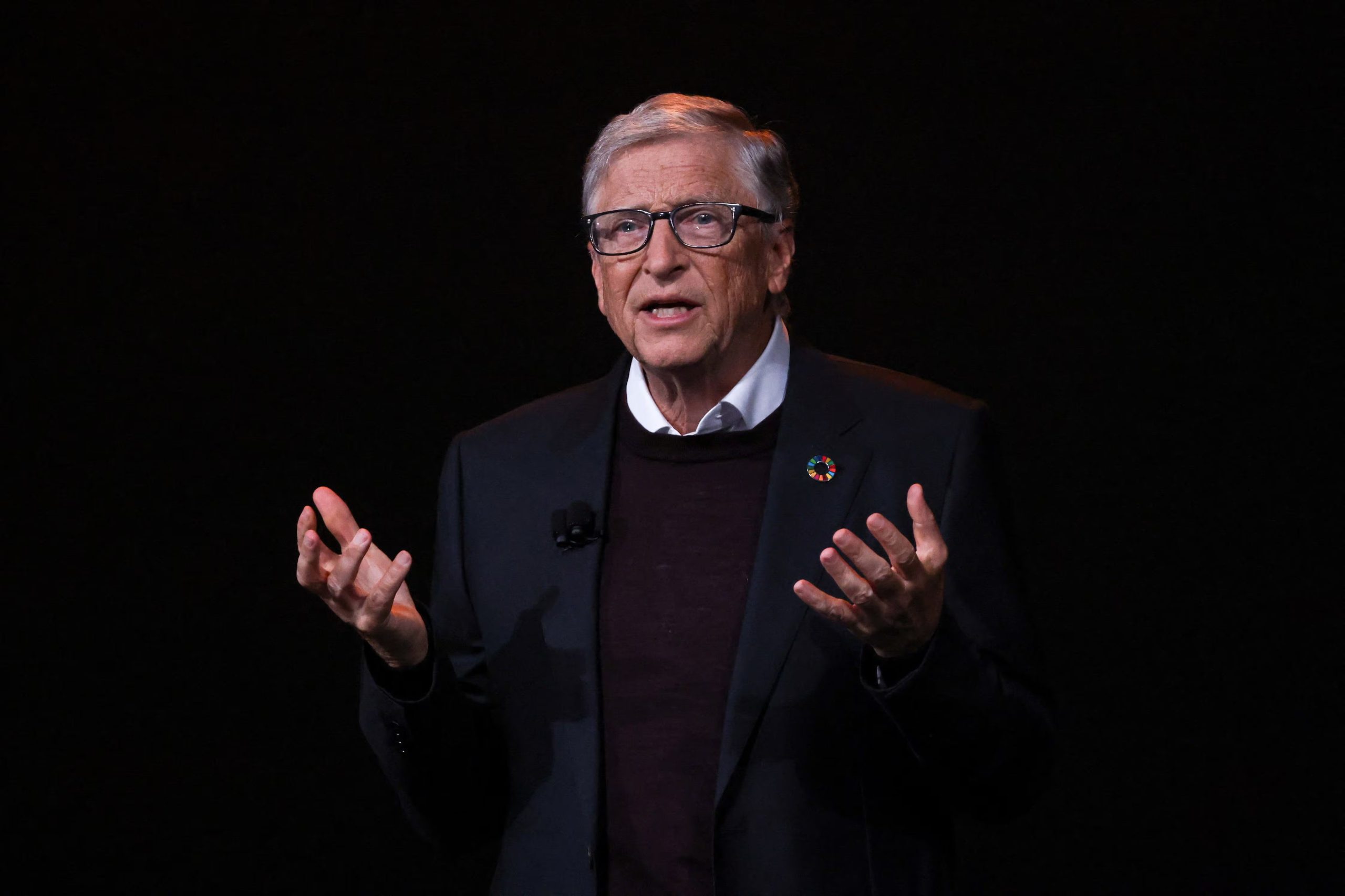 Bill Gates makes opening remarks during the annual Gates Foundation's Goalkeepers Summit in Manhattan, New York City, U.S., September 22, 2025. REUTERS/Caitlin Ochs