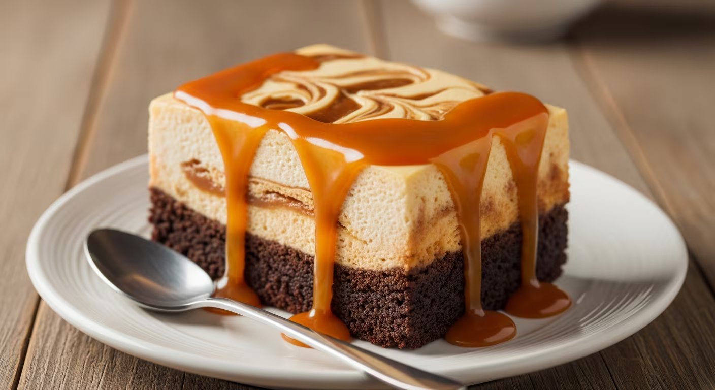 La base de brownie aporta una textura compacta e intensidad de chocolate en cada rebanada del brownie cheesecake. (Imagen Ilustrativa Infobae)