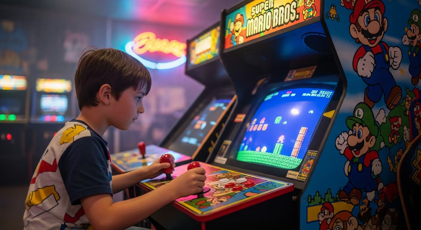 Una máquina arcade es un mueble recreativo con pantalla, palancas y botones donde se juega introduciendo monedas o fichas. 
(Imagen ilustrativa Infobae)