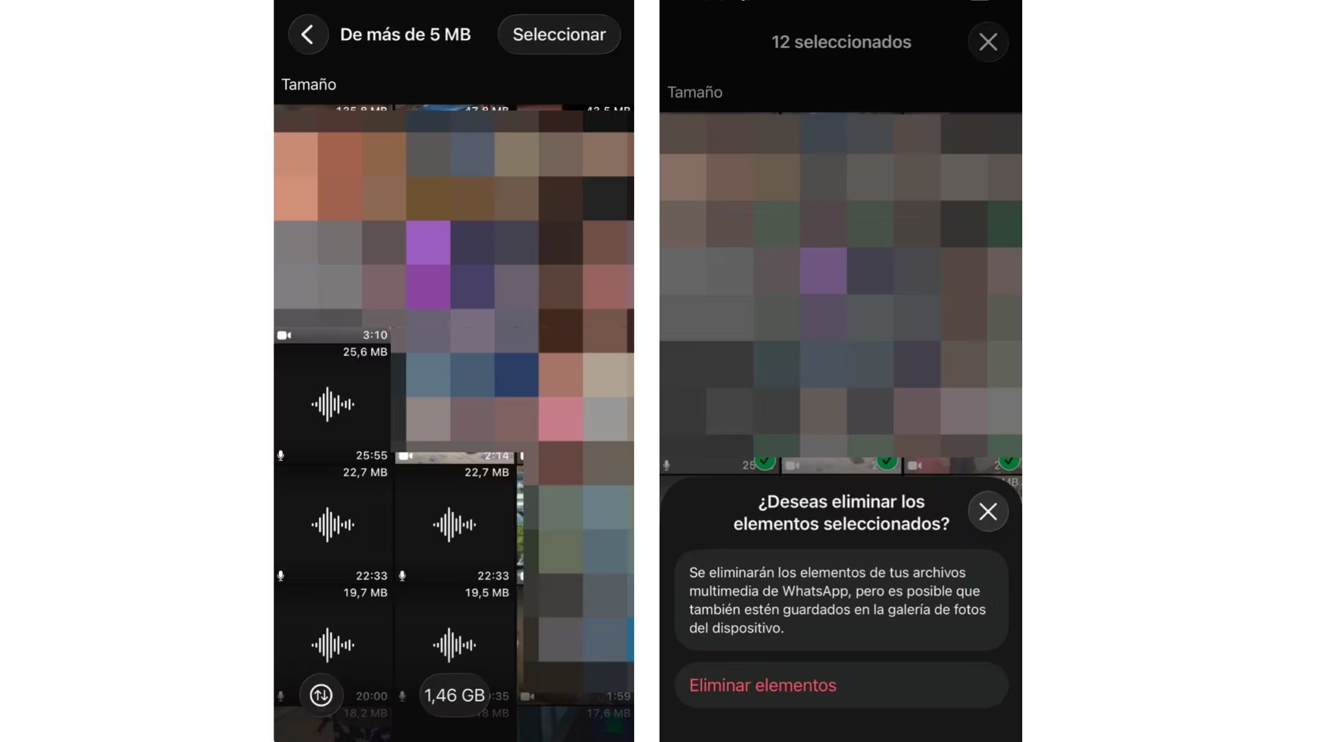 Al eliminar la totalidad de la papelera, logras eliminar mayor cantidad de archivos que pueden ser basura. (WhatsApp)