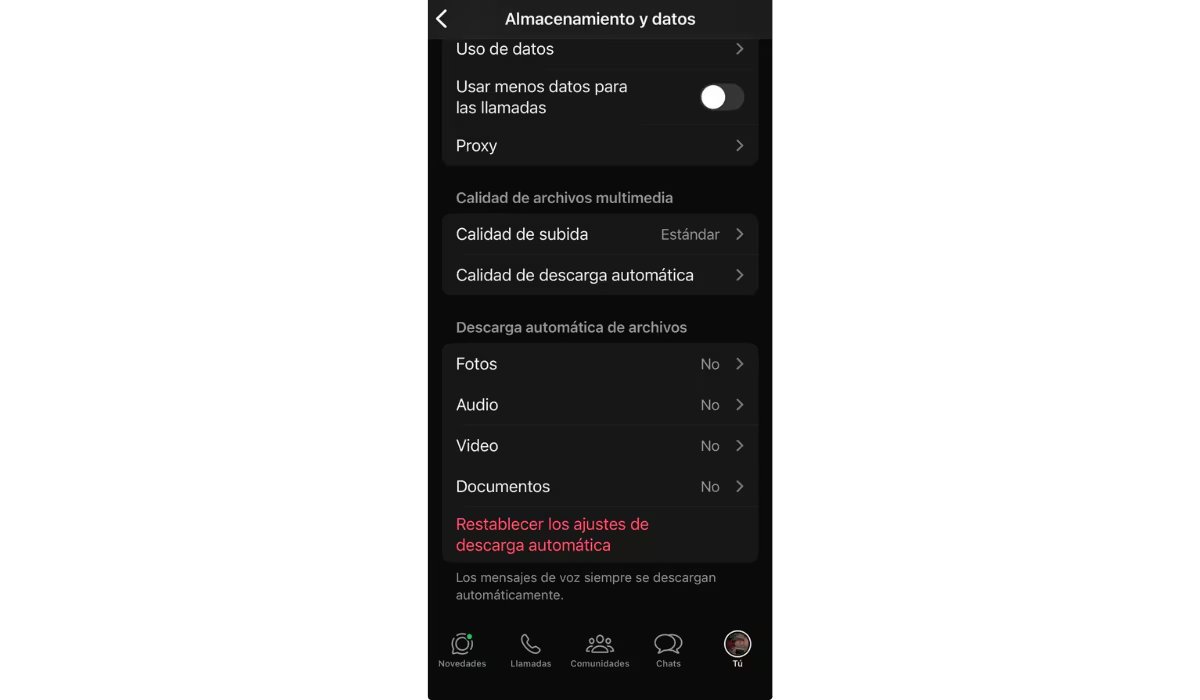 Al desactivar la descarga automática se consigue tener mayor control en los archivos que llegan al almacenamiento del celular. (WhatsApp)