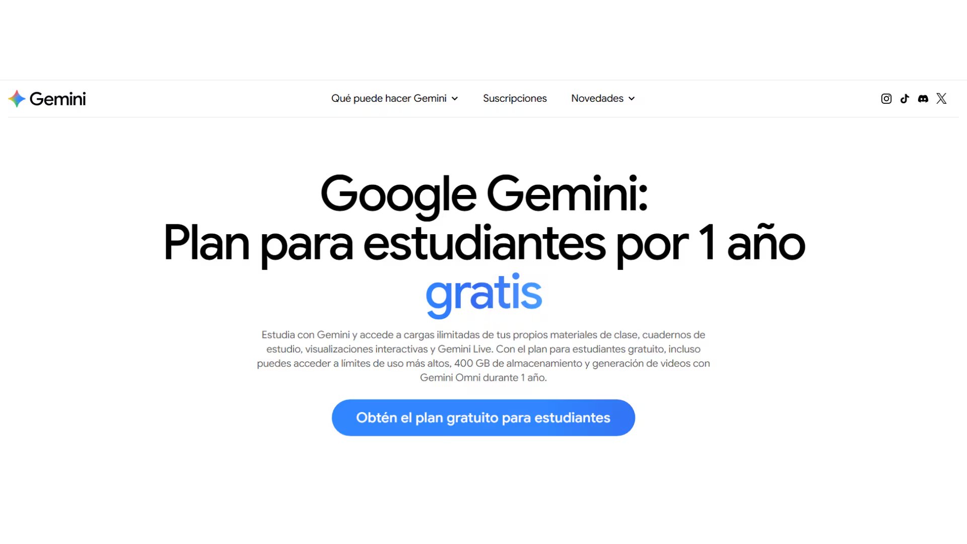 Para solicitar la oferta, los estudiantes deben ingresar a gemini.google/students y completar el formulario con su cuenta de Google personal, no con el correo institucional. (Infobae Tecno)