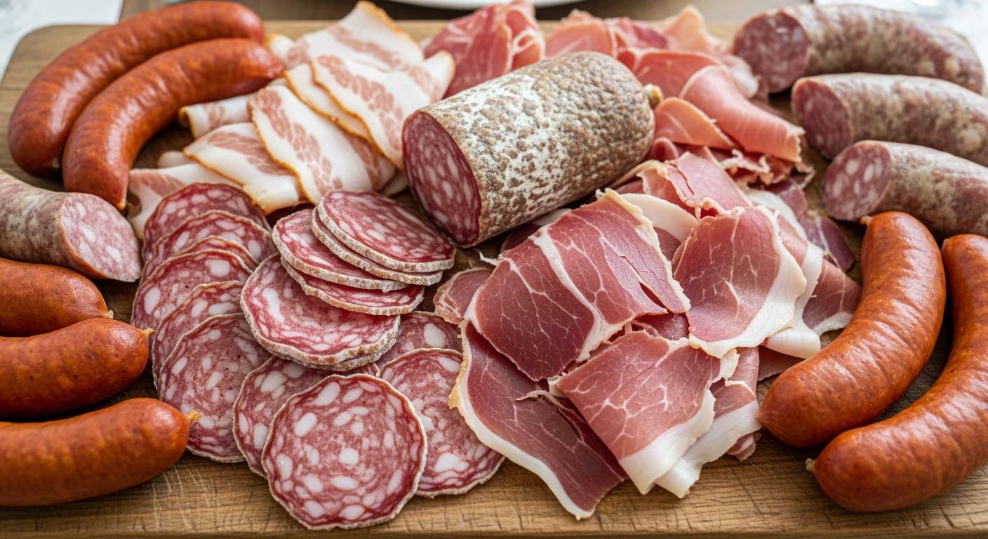 El jamón cocido se fabrica con deshuesado, inyección de salmuera, reposo, cocción y enfriado, un proceso que también comparten otros fiambres (Imagen Ilustrativa Infobae)