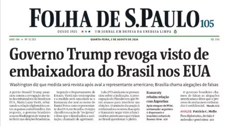Captura de la tapa de Folha de S.Paulo (Captura de la tapa de Folha de S.Paulo)
