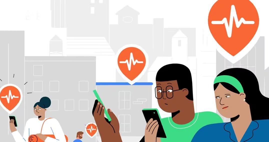 Habitantes de una ciudad reciben notificaciones de alerta sísmica en sus dispositivos Android, las cuales indican la implementación del sistema de detección de temblores de Google. (Foto: Android)