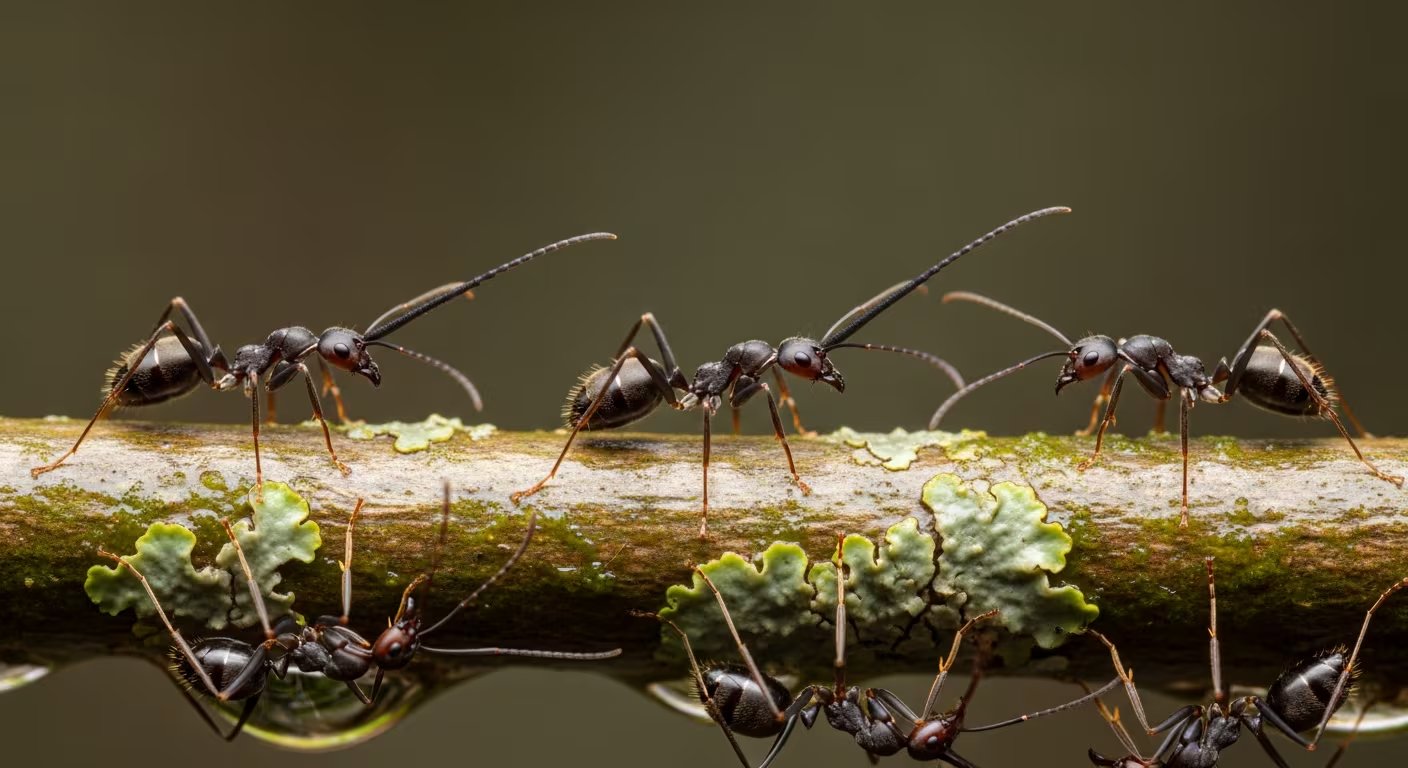 Las hormigas organizan la higiene de la colonia con zonas definidas para deposición de heces, acicalamiento mutuo y manejo del desecho (Imagen Ilustrativa Infobae)