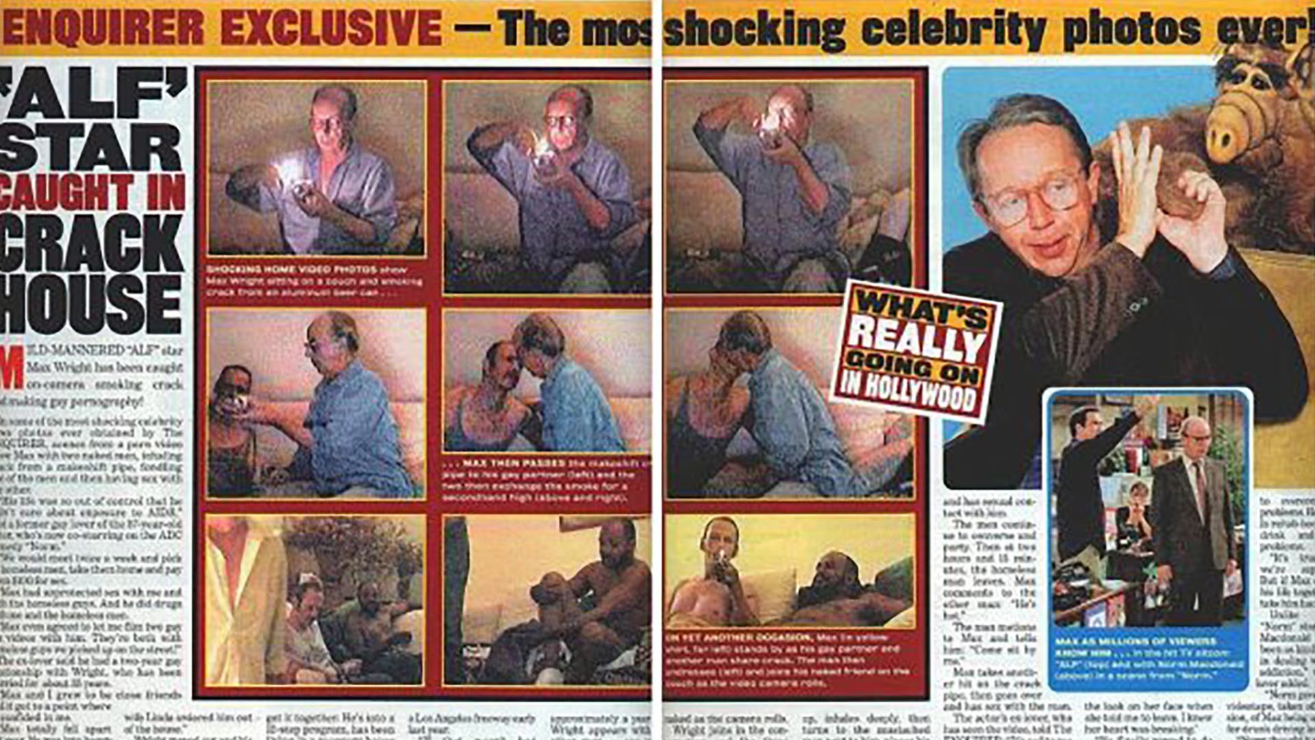 En 2012, el National Esquire publicó: “Estrella de Alf atrapado en un fumadero de crack” (National Enquirer)