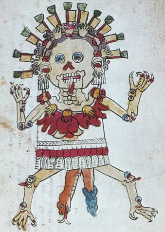 Representación de una 'tzitzimitl' en el Códice Magliabechiano.