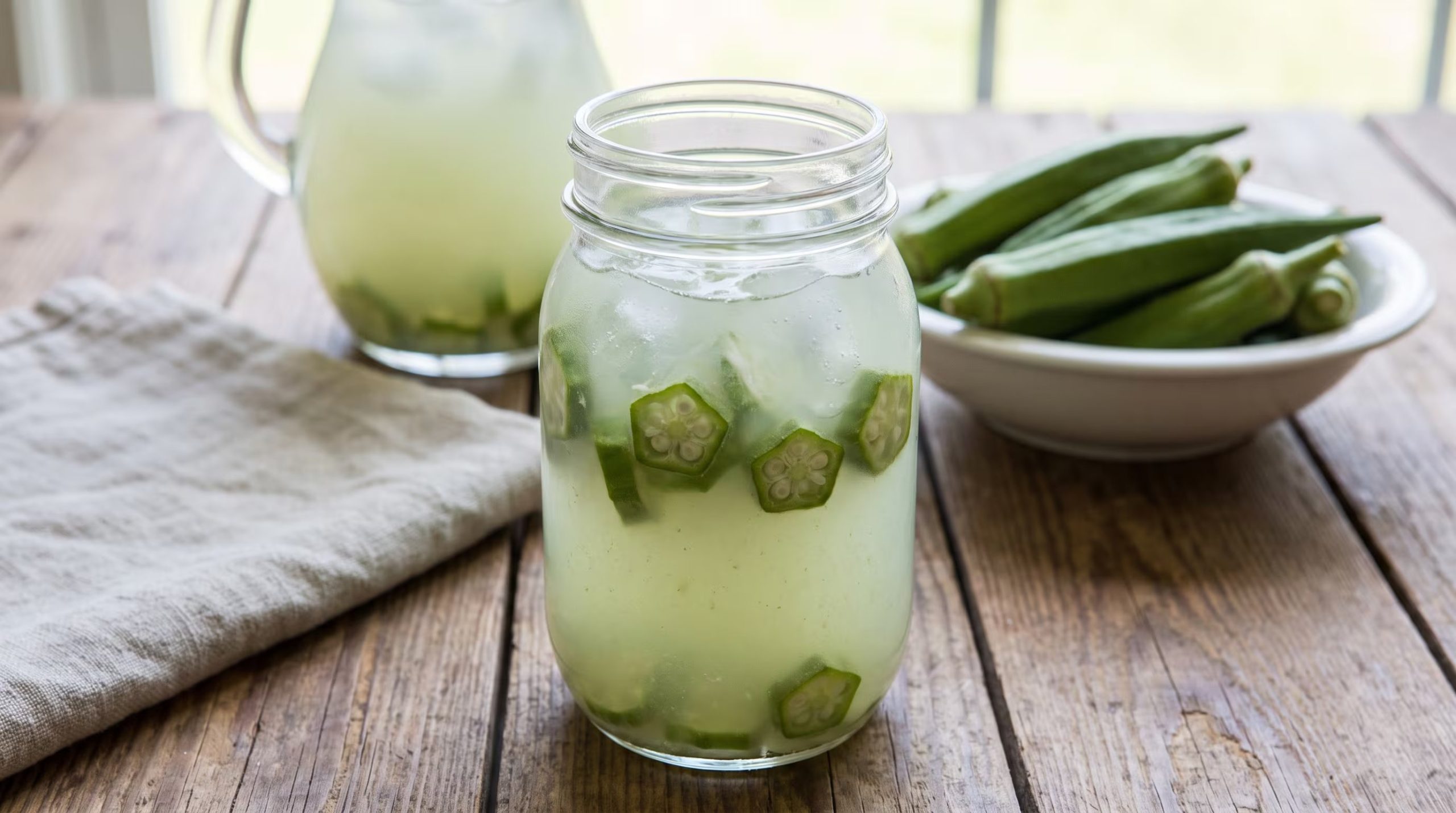 El agua de okra se prepara con vainas en remojo y podría transferir al agua mucílago, fibra y vitaminas, aunque faltan más estudios en humanos sobre sus efectos (Imagen Ilustrativa Infobae)