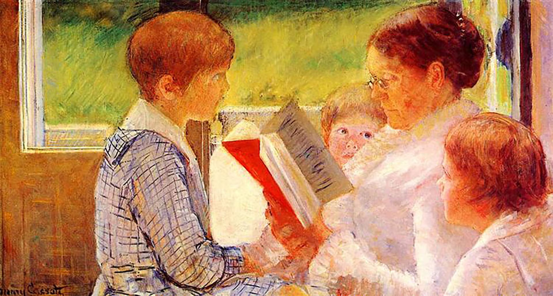 Mary Cassatt - Mrs Cassatt Reading to her Grandchildren (Colby College Museum of Art)