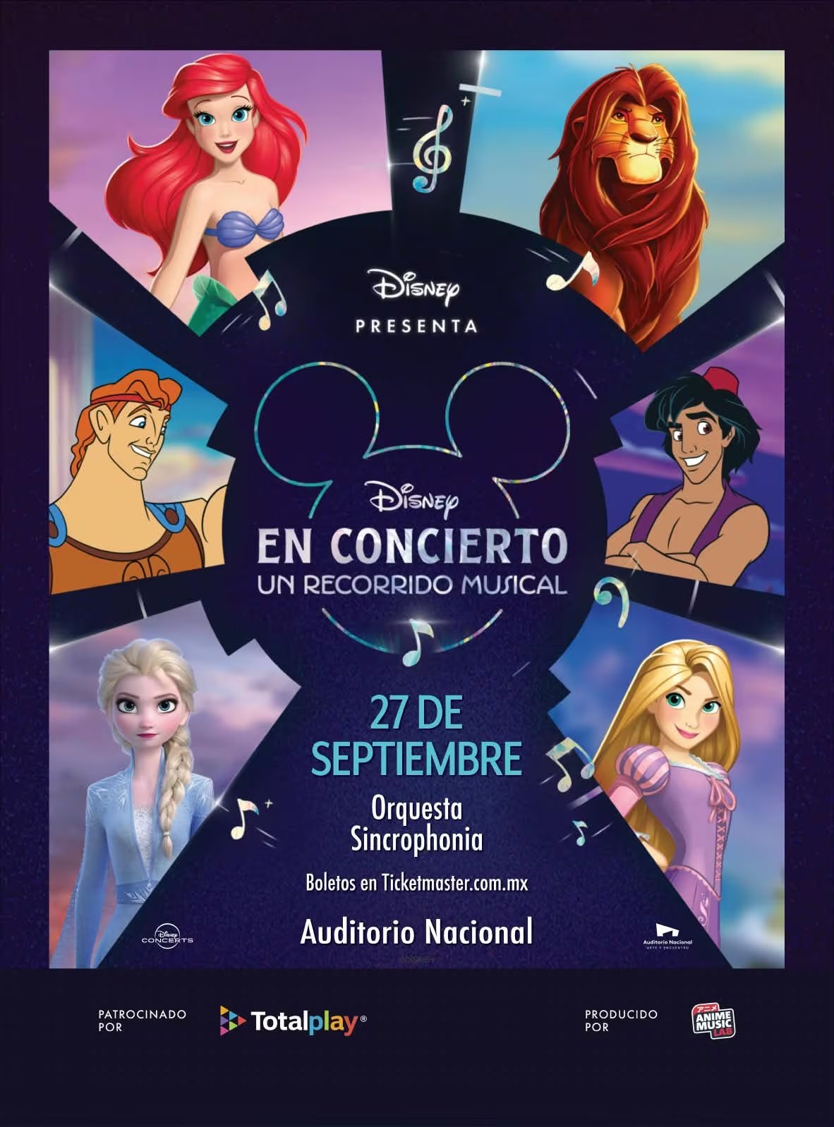 La función está programada para el 27 de septiembre de 2026, iniciando a las 19:00 horas en el Auditorio Nacional. (Anime Music Lab)