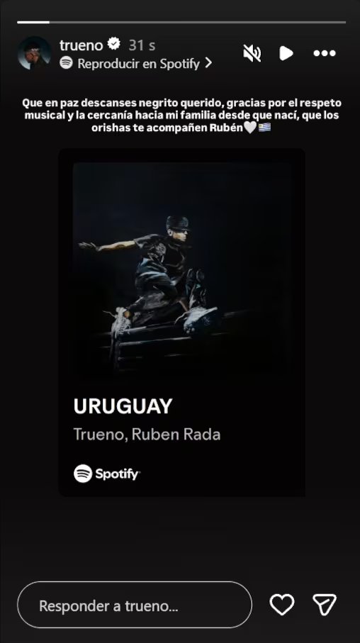 Trueno compartió la canción con la que colaboraron tiempo atrás