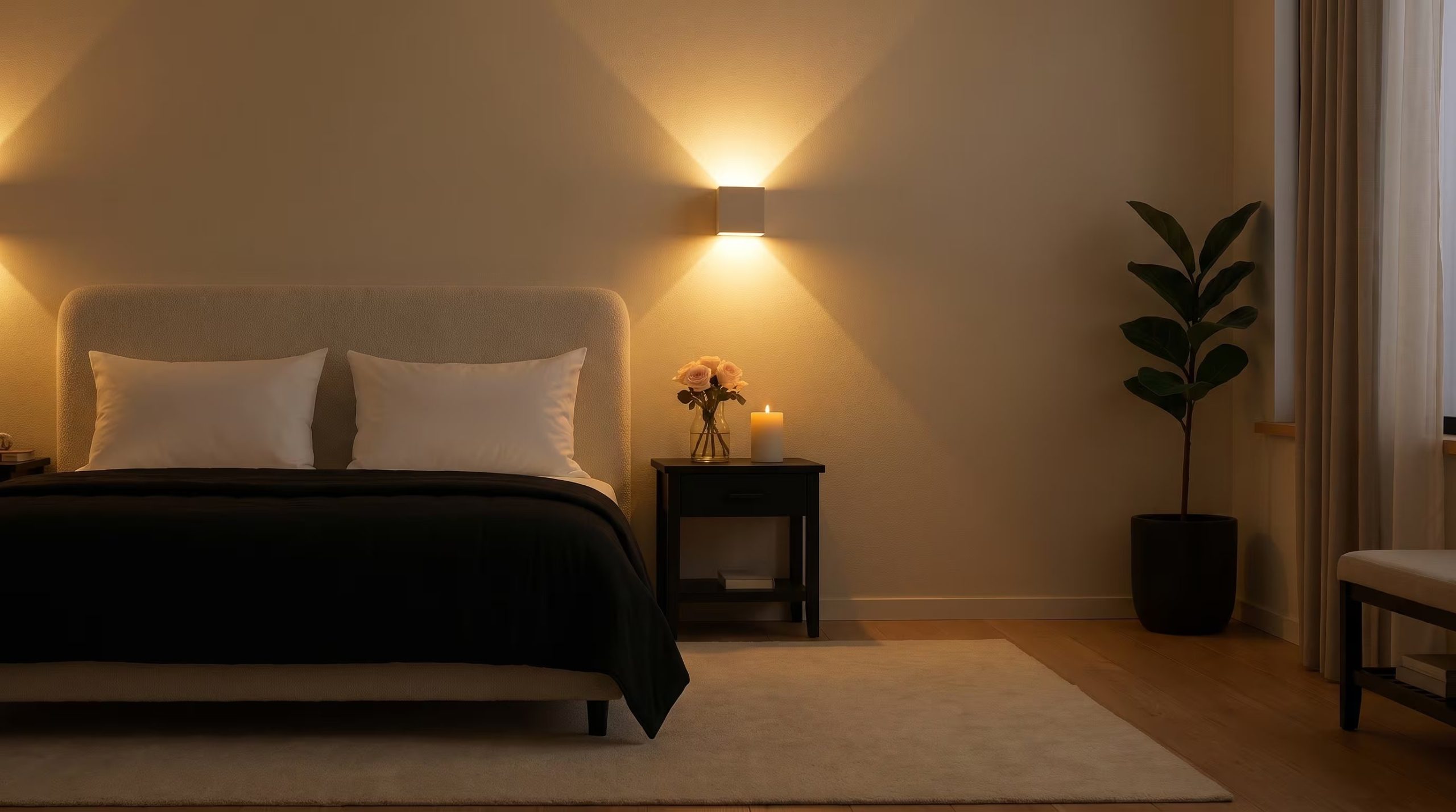 La luz cálida y de baja intensidad favorece una atmósfera de descanso en el dormitorio. (Imagen Ilustrativa Infobae)
